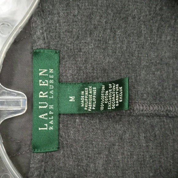 Lauren Ralph Lauren Gray Full Zip Sweater Jacket - Women's Medium - Picture 3 of 6